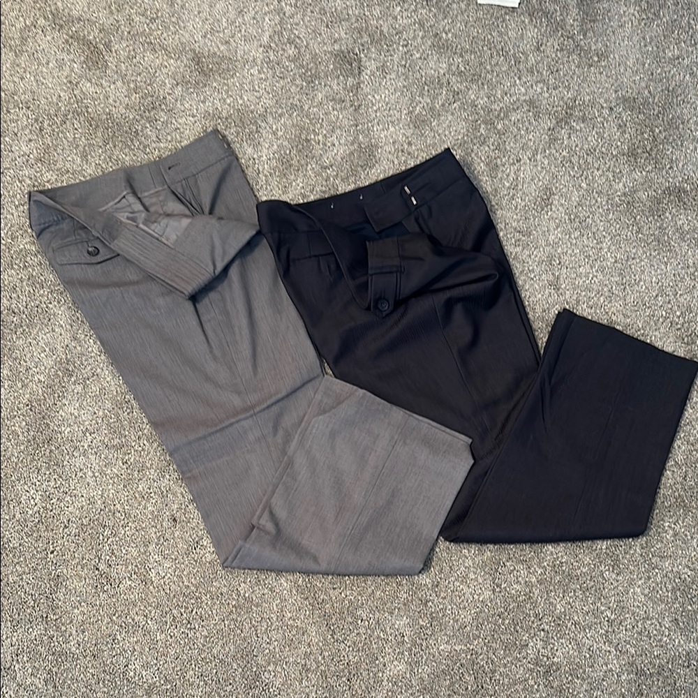 Ann Taylor Women's Boot Cut Pants in Gray & Black